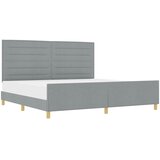  Krevetna konstrukcija Svjetlosiva 200 x 200 cm tkanina | shoptok.hr