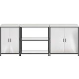  Kuhinjski set za pohranu 3 pcs Srebrna 240 x 50 x 92 cm | shoptok.hr