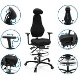 MID.YOU Vrtljivi Stol Resistio Work, Črna | Shoptok.si