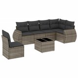 vidaXL 7-dijelni set vrtnih sofa sivi od poliratana | shoptok.hr