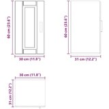 vidaXL Kuhinjska stenska omarica Porto betonsko siv inženirski les | Shoptok.si