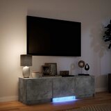 TV ormarić s LED rasvjetom Betonsko Siva 140 x 34 x 40 cm | shoptok.hr
