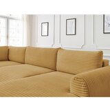 Bobochic Paris gorčično rumena raztegljiva kotna sedežna garnitura iz rebrastega žameta (desni kot/v obliki črke "u") lucien | Shoptok.si