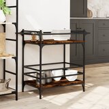  Kuhinjska kolica boja hrasta 82x40x78,5 cm konstruirano drvo | shoptok.hr