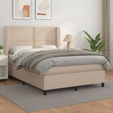 The Living Store Box spring postelja z vzmetnico kapučino 140x190cm umetno usnje - Box Spring Postelja, (21455739) | Shoptok.si