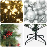  Umjetno božićno drvce s kuglicom 150 cm 150 LED lampica | shoptok.hr
