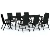  9-dijelni vrtni blagovaonski set crni | shoptok.hr
