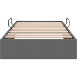 Krevet s od storage s uzglavljem Tamno siva 90 x 190 cm tkanina | Eponuda.com