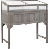 vidaXL povišena gredica sa staklenikom 110 x 54 x 120 cm od jelovine Cijene