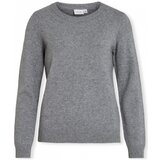 Vila Puloverji Noos Ril O-Neck L/S - Medium Grey Siva Cene