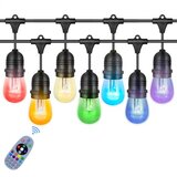 Mitea Lighting MG-10/11m/RGB 10+1x1W RGB crna IP44 10,7m E27 LED set sijalica za dvorište sa daljinskim Cene