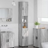 vidaXL Visoki ormarić za kupaonicu Sivi hrast sonoma 30 x 35 x 192 cm | shoptok.hr
