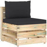 vidaXL Modularna srednja sofa s jastucima od zeleno impregniranog drva | shoptok.hr