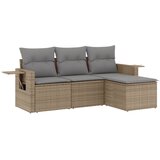  4-dijelni set vrtnih sofa s jastucima bež od poliratana | shoptok.hr