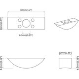  Polumjesečni podložak 2 pcs Bijelo M6 PP | shoptok.hr