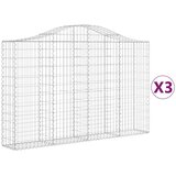  Lučne gabionske košare 3 kom 200x30x120/140cm pocinčano željezo | Eponuda.ba