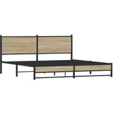 vidaXL Metalni okvir kreveta bez madraca boja hrasta sonome 183x213 cm Cijene
