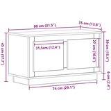 vidaXL TV kabinet Crni hrast Iverica 80 x 35 x 45 cm Centar za zabavu | shoptok.hr