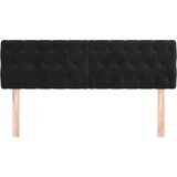  Posteljno vzglavje 2 kosa črno 80x7x78/88 cm žamet, (20793925) | Shoptok.si