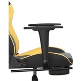  Gaming stol z oporo za noge črno in zlato umetno usnje, (20699103) | Shoptok.si
