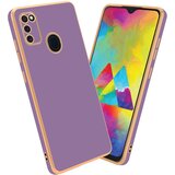  Ohišje, združljiv s Samsungom v sijajnem vijoličnem - zlati - zaščitni pokrov iz fleksibilnega silikona TPU in z zaščito pred kamero, (20603823) | Shoptok.si