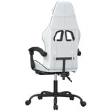  Okretna igraća stolica s osloncem bijelo-crna od umjetne kože | shoptok.hr