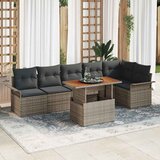  Sjedeća garnitura za vrt 7 kom. Siva poliratan 100 x 55 x 73 cm | shoptok.hr
