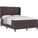  Box Spring postelja z vzmetnico temno rjava 140x200 cm tkanina, (22052101) | Shoptok.si