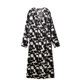 Mango Obleka 'Sara' črna / bela | Shoptok.si