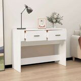 vidaXL Konzolna mizica bela 100x39x75 cm inženirski les | Shoptok.si