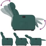  Naslonjač na podizanje od tkanine tamnozeleni | shoptok.hr