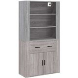  Visoka omara siva sonoma inženirski les, (20654647) | Shoptok.si