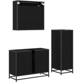  Set namještaja za kupaonicu 3 kom. Crni hrast 80 x 33 x 60 cm | shoptok.hr