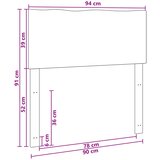  Uzglavlje s prirodnim rubom ROSTOCK Bijela 90 cm | shoptok.hr