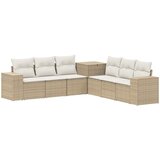  Set sofe 7 kom. Bež i krem bijela 55 x 55 x 69 cm 255 x 255 x 85 cm | Shoptok.si