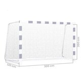 Neo-Sport mreža za nogometni gol 300x200x120cm | shoptok.hr