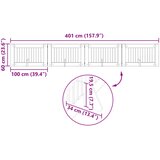  Vrata za pse s postoljem 4 pcs Crni hrast 100 x 60 cm | shoptok.hr