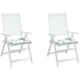  Jastuci za stolice 2 kom s uzorkom lišća 40x40x3 cm od tkanine | shoptok.hr