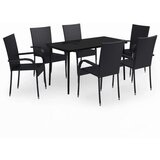  7-dijelni vrtni blagovaonski set crni | shoptok.hr