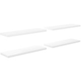 Maison Chic 4 kosi Lebdeče Stenske Police - Viseče police sijaj bele 120x23,5x3,8 cm MDF, (21793755) | Shoptok.si