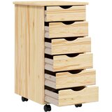  Pokretni ormar s ladicama MOSS Prozirni lak 34 x 39 x 65,5 cm | Eponuda.ba