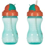 Baboo Cup with Silicone Straw boca sa slamkom Green, 9m+ 360 ml | shoptok.hr