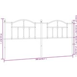  Metalno uzglavlje crno 200 cm | shoptok.hr