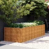 vidaXL Vrtna visoka greda 290x100x69 cm corten jeklo u