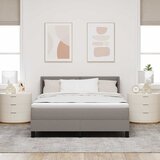 Krevet s opruga kutije Sivo-smeđa 200 x 160 cm tkanina | Eponuda.com