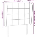  Uzglavlje s ušima tamnosmeđe 83 x 23 x 118/128 cm od tkanine | shoptok.hr