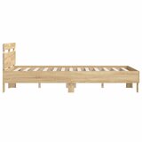  Okvir za krevet s uzglavljem i LED boja hrasta sonome 135x190cm | shoptok.hr
