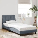 Maison Chic Posteljni okvir - Enojna postelja - Postelja za odrasle brez vzmetnice temno siv 90x200 cm žamet-J7960, (21767000) | Shoptok.si