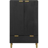  Visoka komoda crna 60 x 33 x 100 cm konstruirano drvo | shoptok.hr