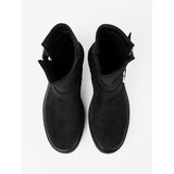 Shelvt Modern black ankle boots with silver buckles | Shoptok.si